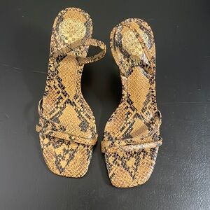 Vince Camuto snake skin sling backs